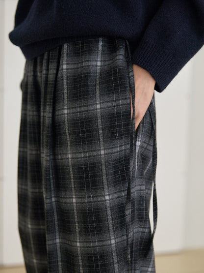 MARAN Side String Check Pants - Black 商品画像17/21