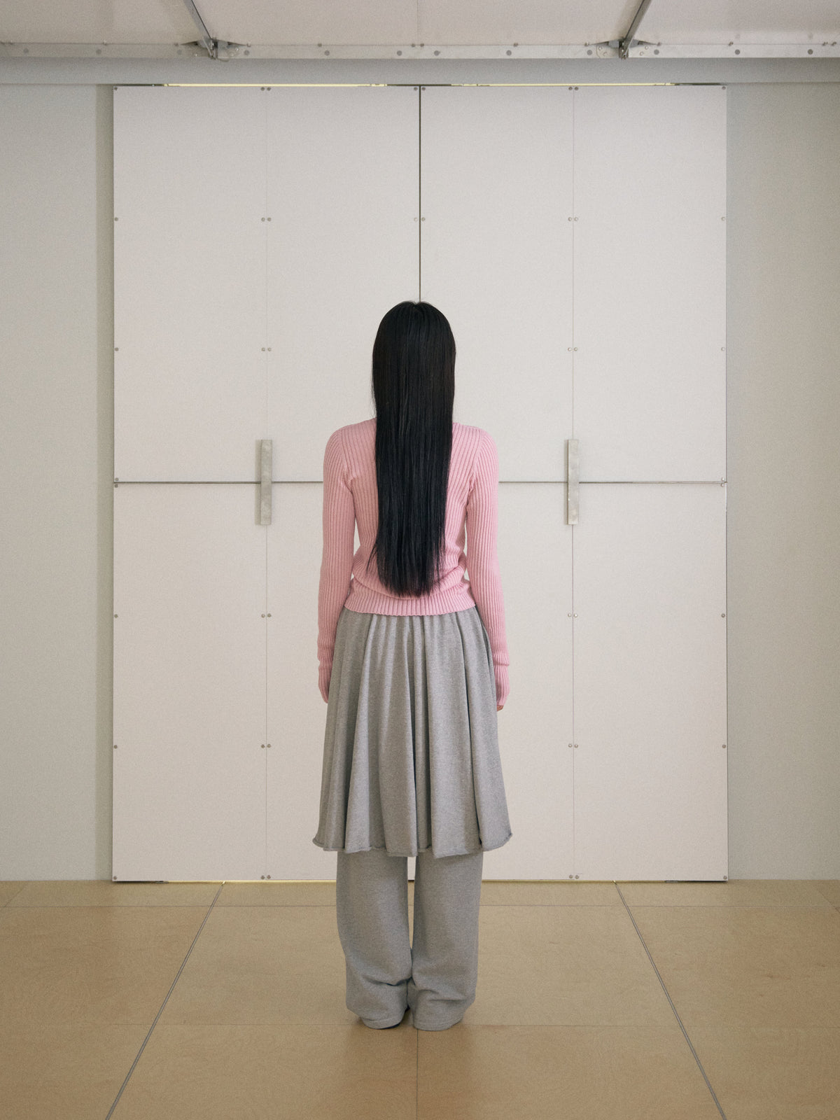 MARAN Double V-neck Rib Pullover - Pink 商品画像20/21