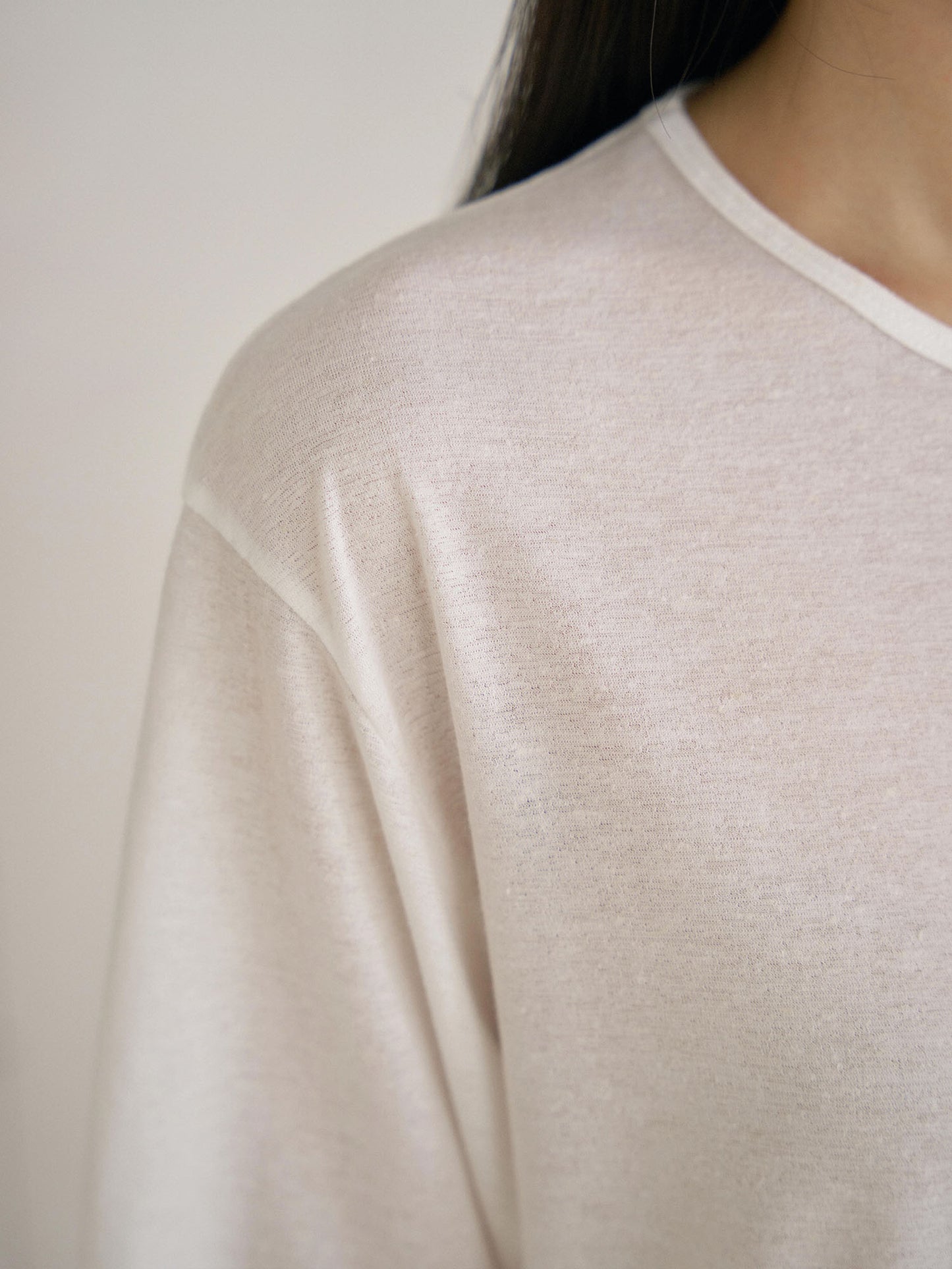 Linen Loose Short Sleeve - Ivory