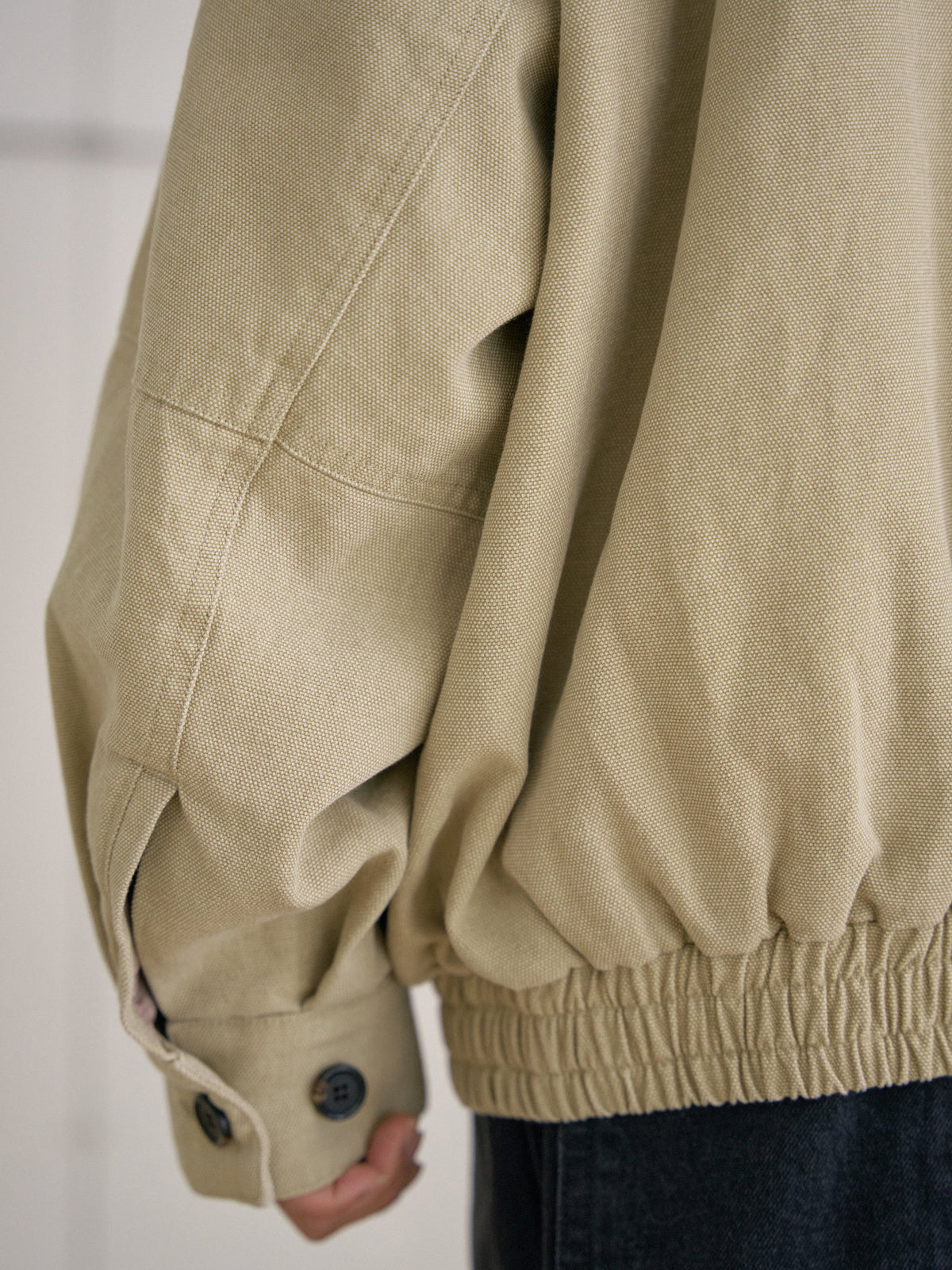 MARAN Washed Oxford Blouson - Beige 商品画像21/21