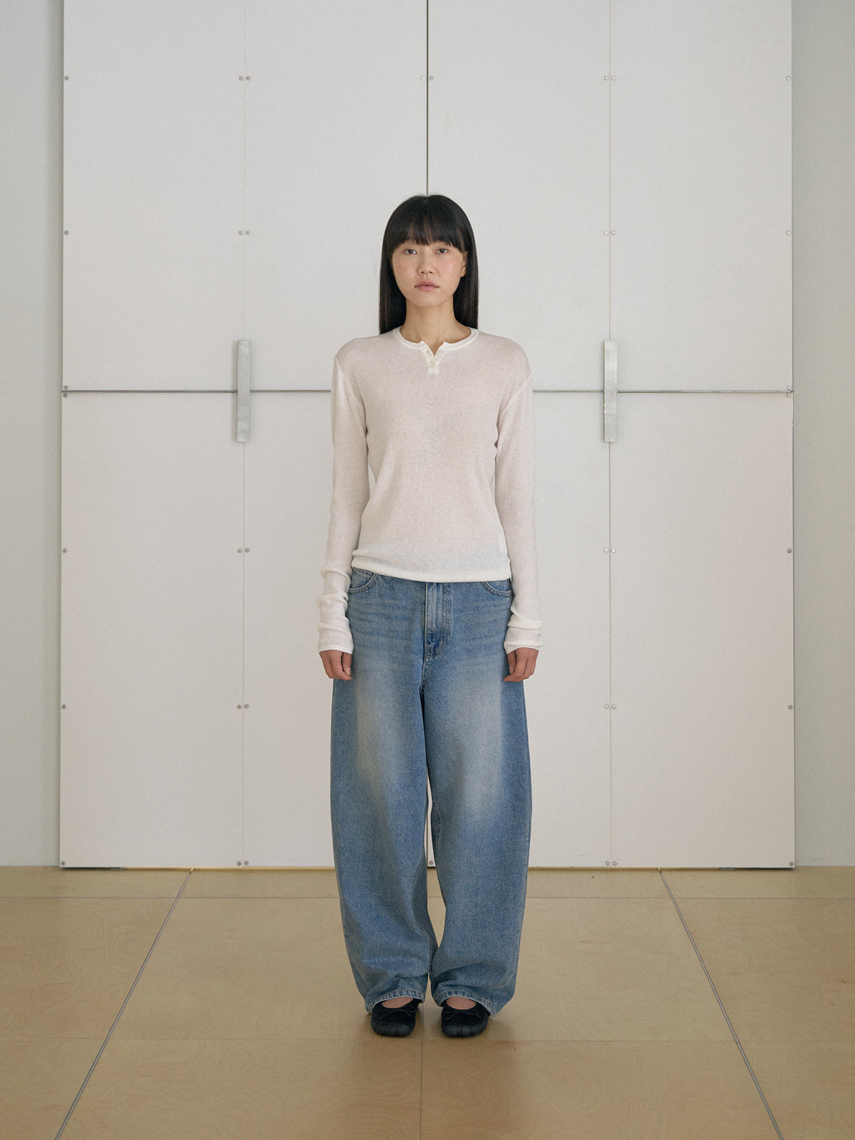 MARAN Henley Neck Pullover - Ivory 商品画像14/21