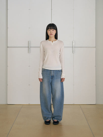 MARAN Henley Neck Pullover - Ivory 商品画像14/21