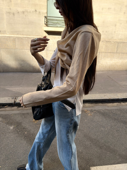 Merino Wool V-neck Knit