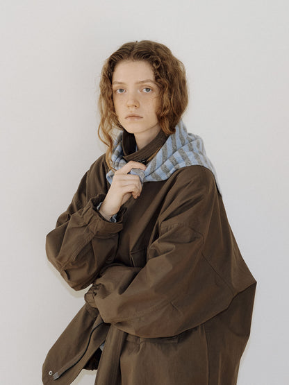 Stripe Square Scarf - Blue 2