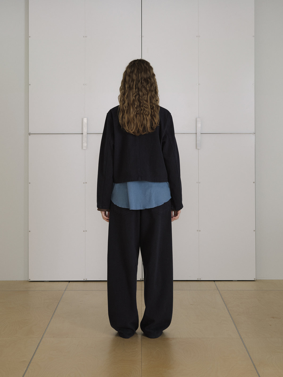 Cotton Twill Crop Jacket - Navy 8