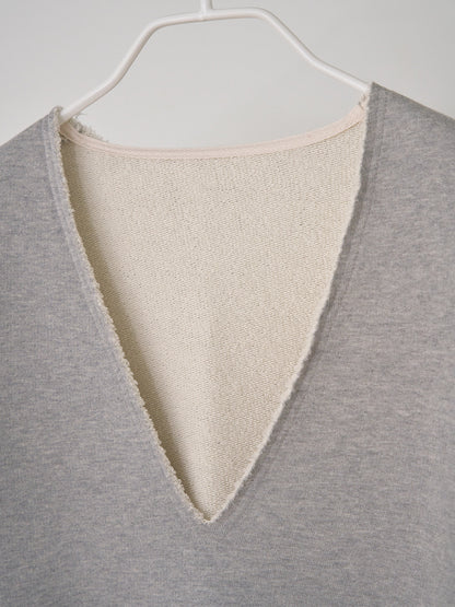 Raw Edge Sweatshirt - Gray 7