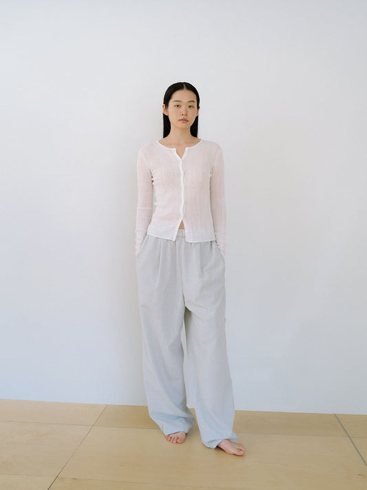 Multi Rib Cardigan - Ivory