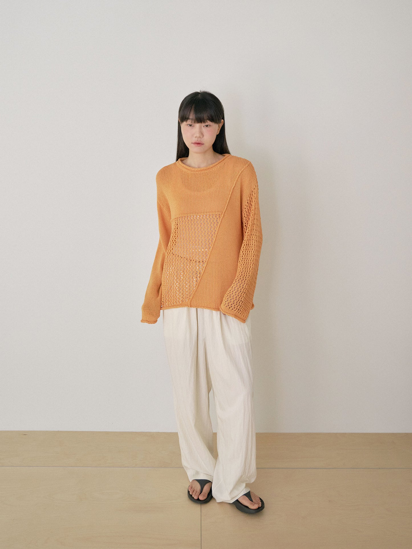 Summer Block Pullover - Orange