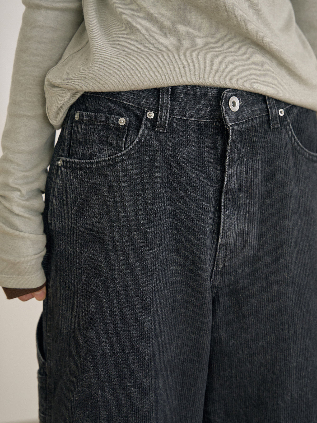 MARAN Corduroy Work Pants - Black 商品画像18/21