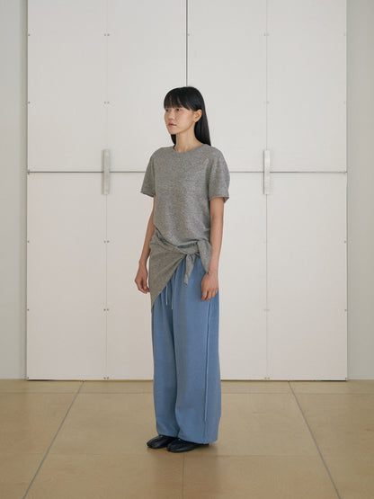 MARAN Cutoff Short Sleeve Pullover - Gray 商品画像19/21