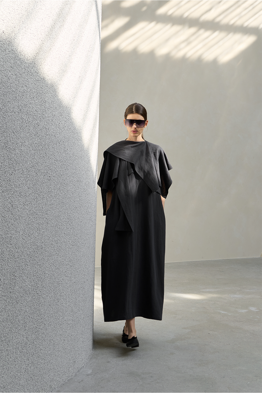 Tie Cape Dress