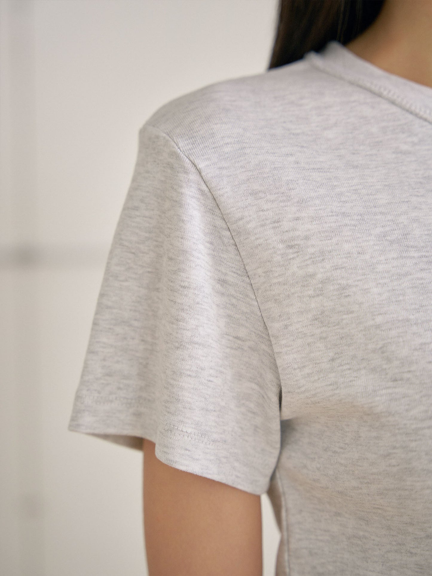 Soft Rib Short Sleeve - Light Gray