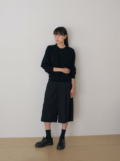 Cashmere Round Pullover - Black 5