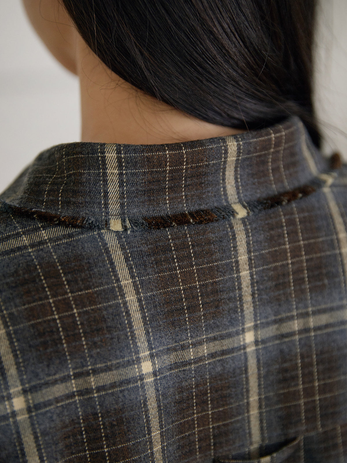 MARAN Fringe Check Shirt - Khaki 商品画像20/21