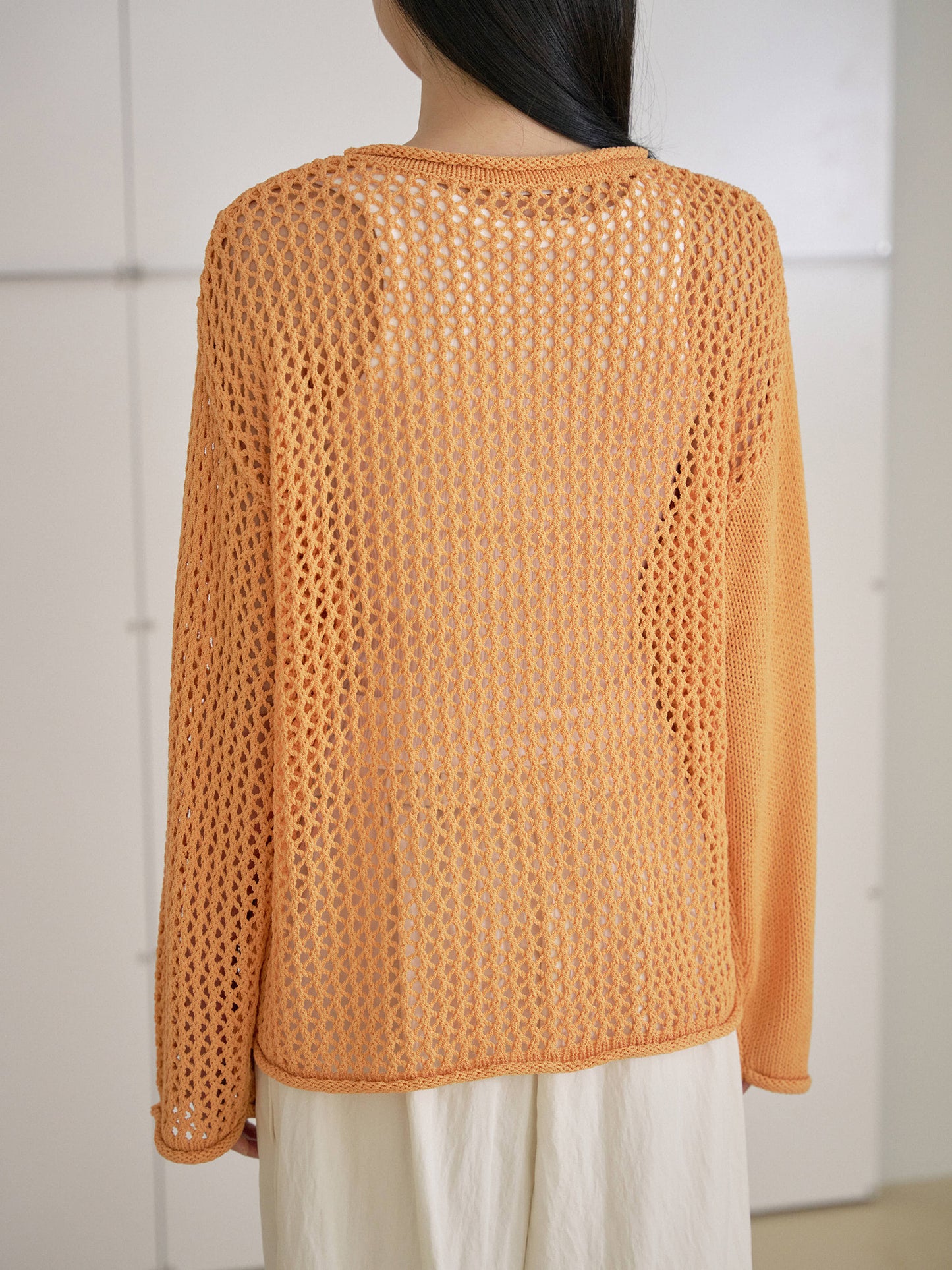 Summer Block Pullover - Orange