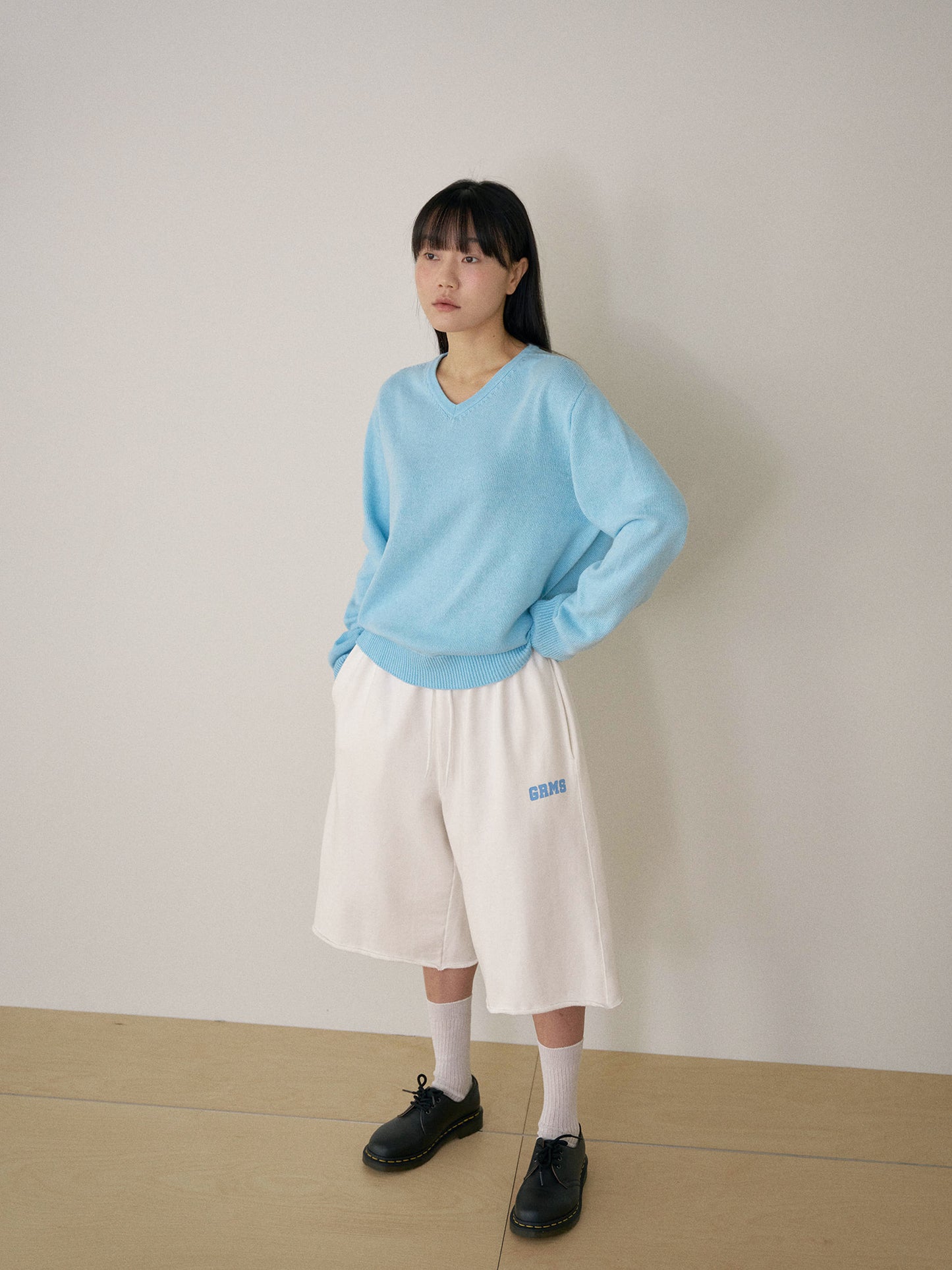 Cutoff Half Sweatpants - Ivory