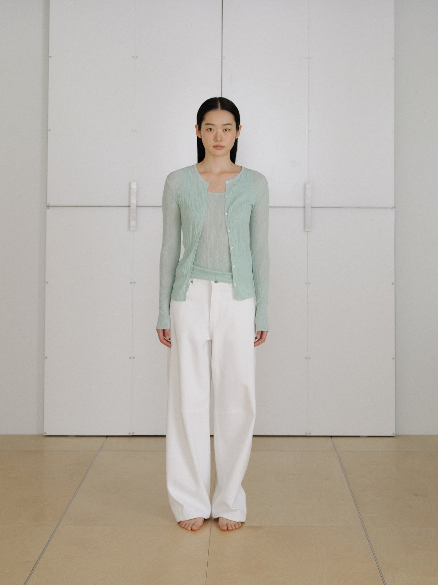 Multi Rib Cardigan - Mint