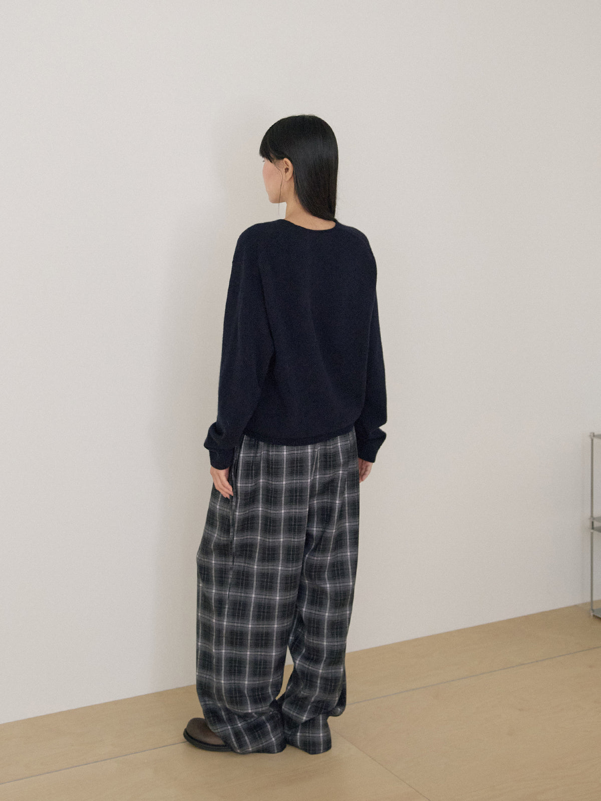 MARAN Side String Check Pants - Black 商品画像13/21
