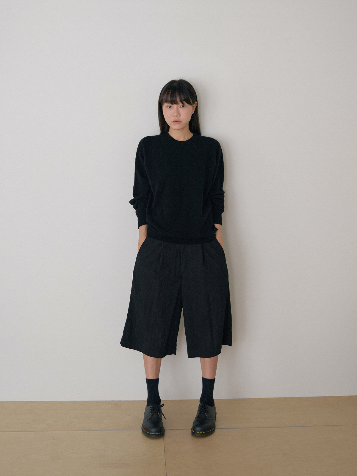 Cashmere Round Pullover - Black 2
