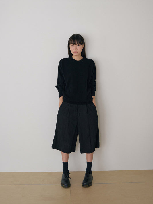Cashmere Round Pullover - Black 2