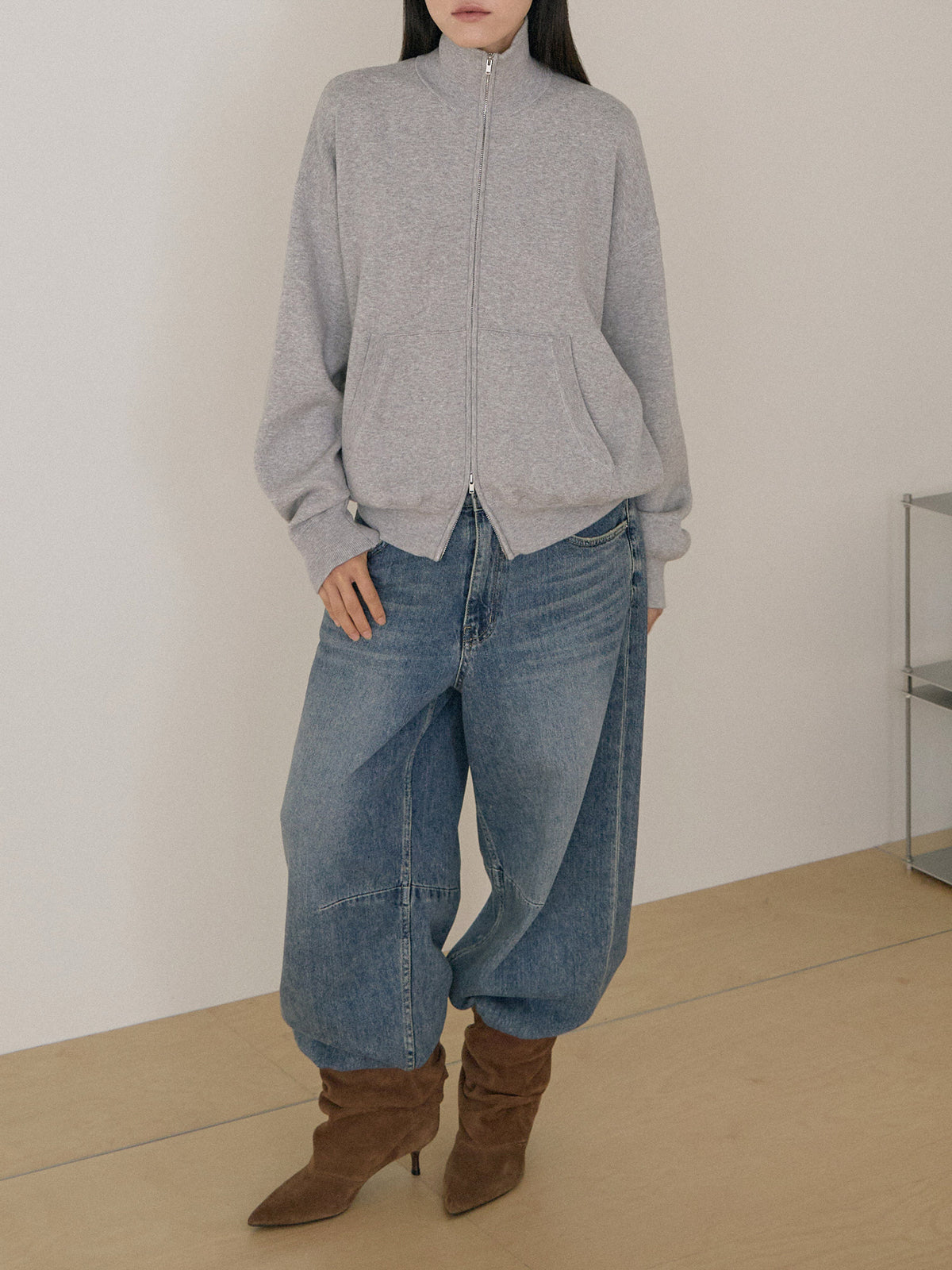 MARAN Curved Denim Pants - Indigo 商品画像14/21