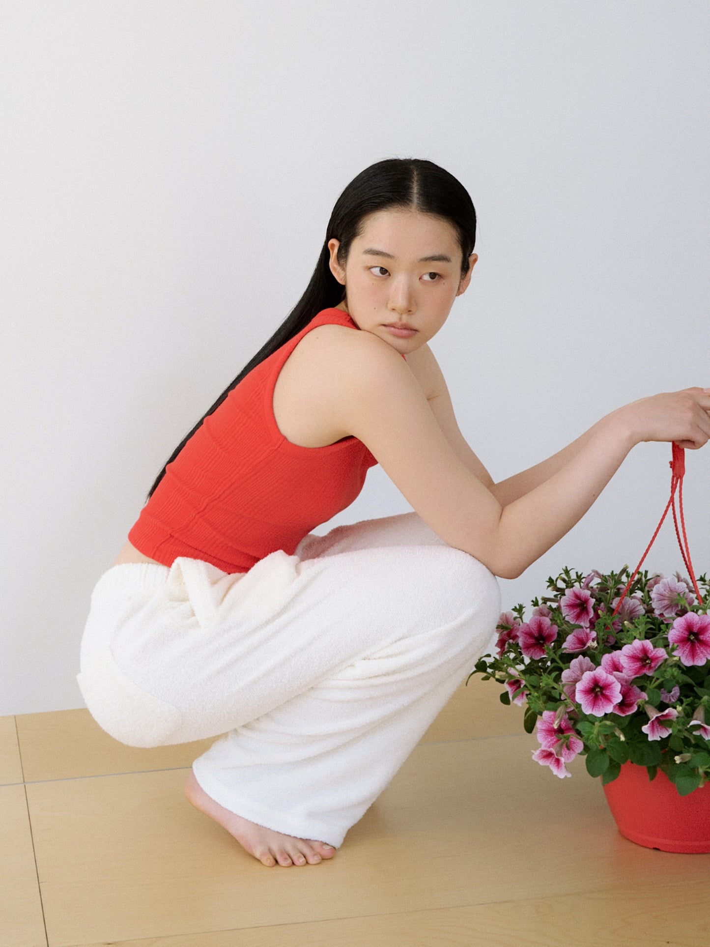Neutral Rib Sleeveless - Red