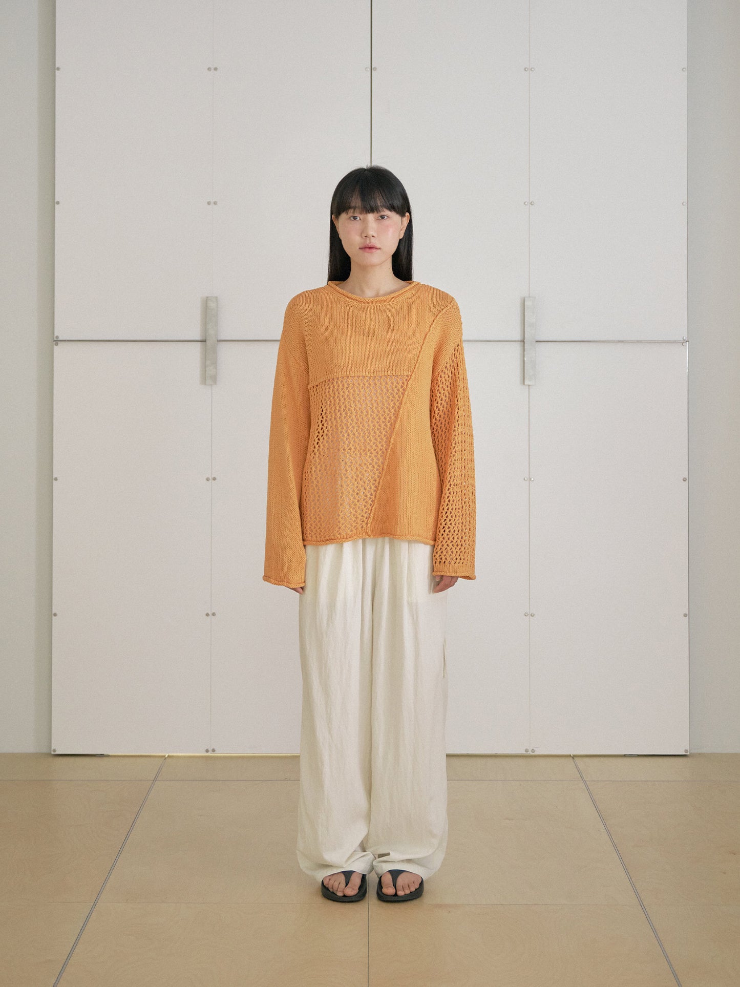 Summer Block Pullover - Orange