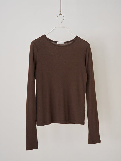 Finger Hole Long Sleeve - Brown 6