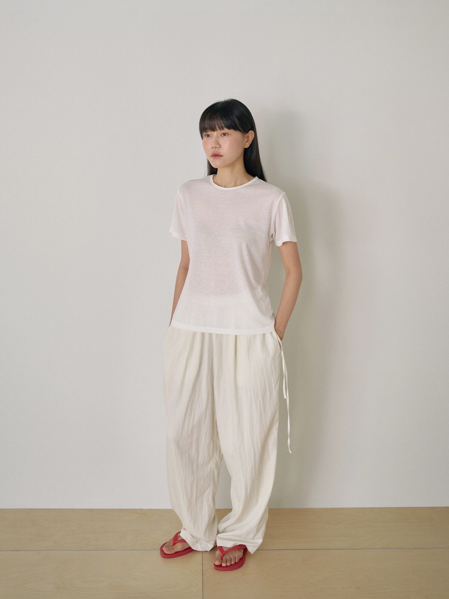 Linen Basic Short Sleeve - Ivory