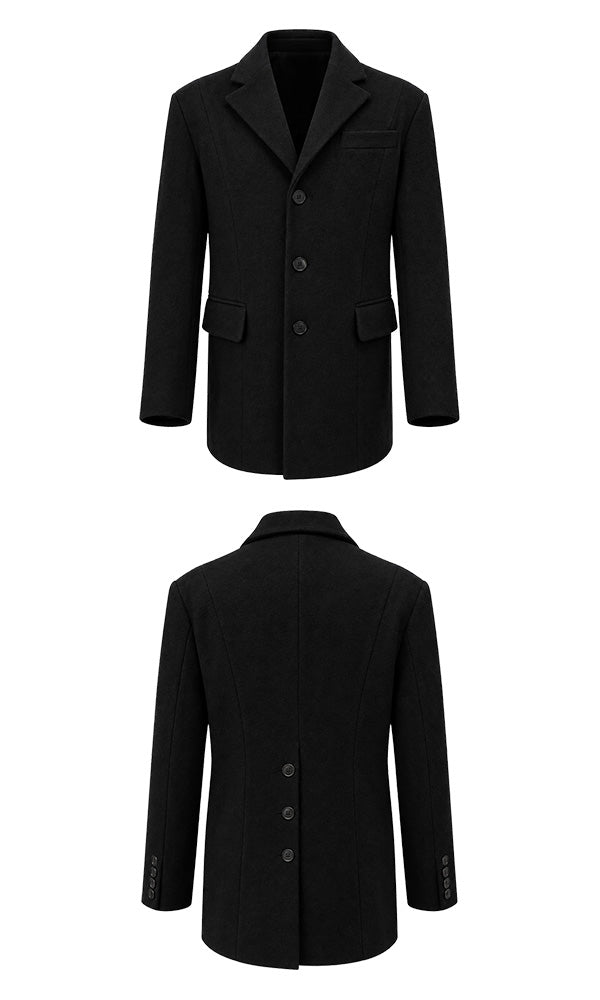 Reculer Back button single jacket(ブラック) 商品画像5/6