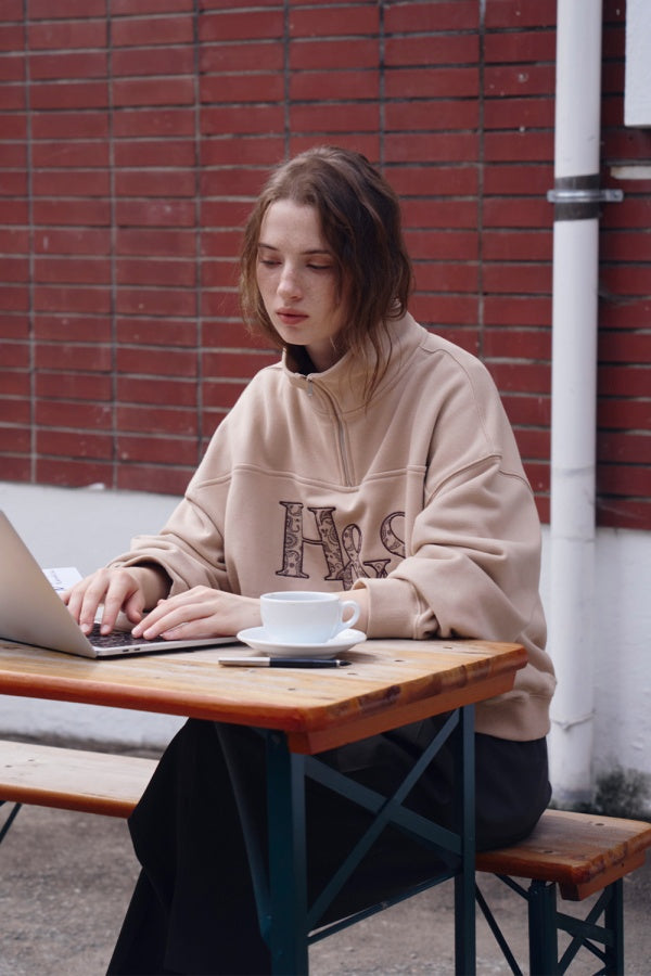 【HER&SHE 2025AW】Paisley Semi Zip-Up Sweatshirt