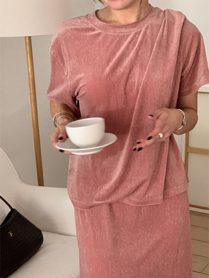 [HER&SHE 2025AW] Velvet Cozy T-shirt
