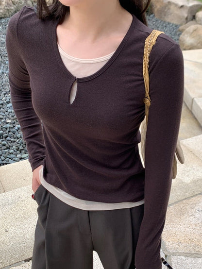 [HER&SHE 2025AW] Scoop Layered T-Shirt