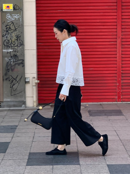 [HER&SHE 2025AW] A Lace Bell Shirt 