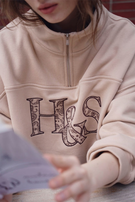 【HER&SHE 2025AW】Paisley Semi Zip-Up Sweatshirt