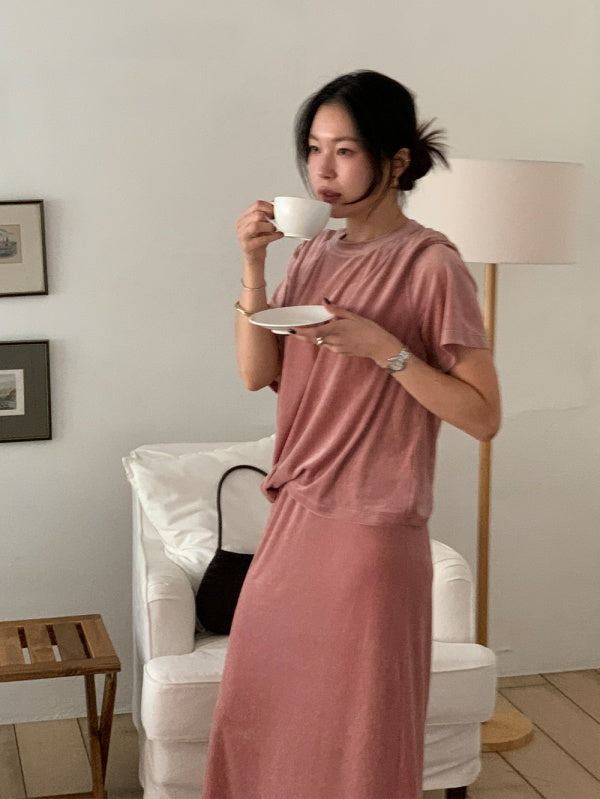 【HER&SHE 2025AW】Velvet Cozy T-shirt
