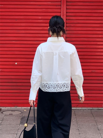 [HER&SHE 2025AW] A Lace Bell Shirt 