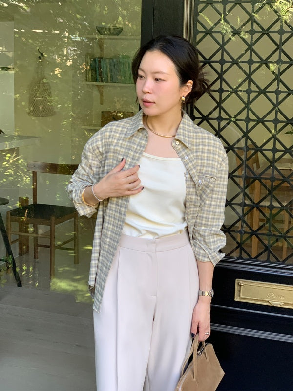 【HER&SHE 2025AW】A Carin Checkered Shirt