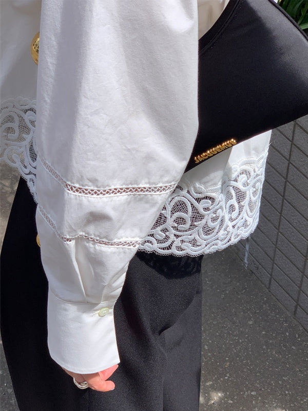 【HER&SHE 2025AW】A Lace Bell Shirt