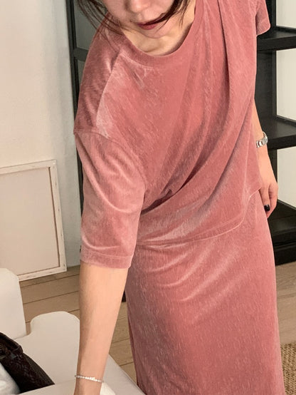 [HER&SHE 2025AW] Velvet Cozy T-shirt