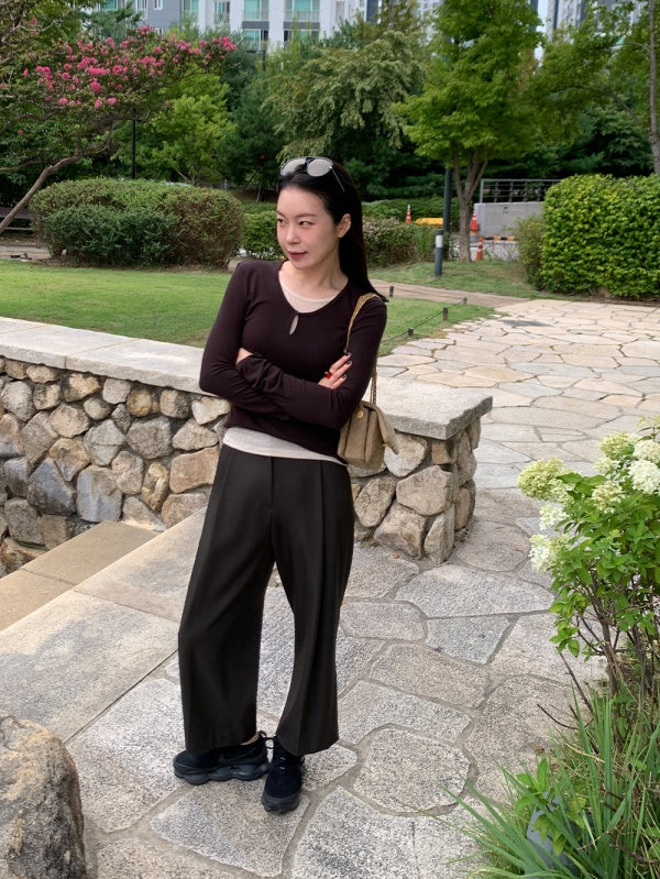 【HER&SHE 2025AW】Scoop Layered T-Shirt