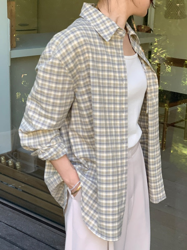 【HER&SHE 2025AW】A Carin Checkered Shirt