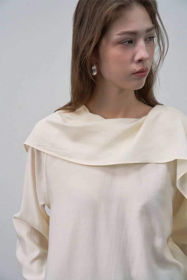【HER&SHE 2025AW】Soft-belted Tie Blouse