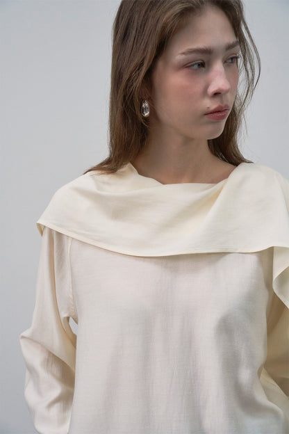 [HER&SHE 2025AW] Soft-belted Tie Blouse 