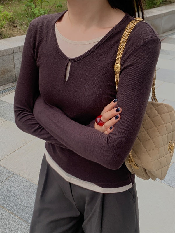 【HER&SHE 2025AW】Scoop Layered T-Shirt