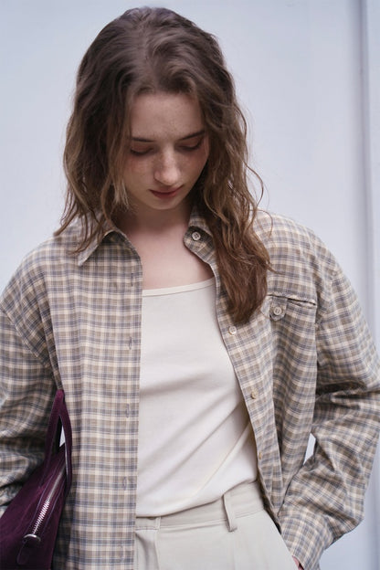 【HER&SHE 2025AW】A Carin Checkered Shirt