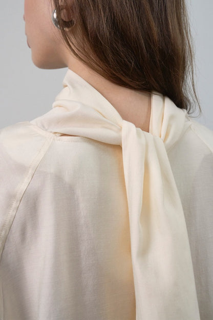[HER&SHE 2025AW] Soft-belted Tie Blouse 