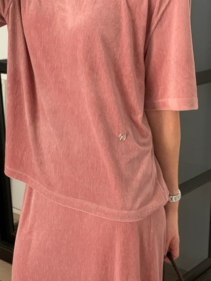 [HER&SHE 2025AW] Velvet Cozy T-shirt
