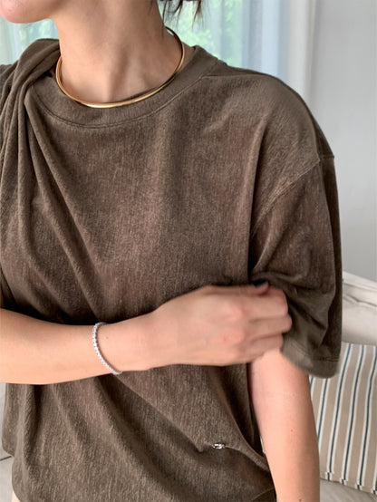 [HER&SHE 2025AW] Velvet Cozy T-shirt