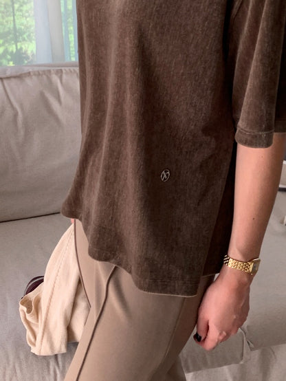 [HER&SHE 2025AW] Velvet Cozy T-shirt
